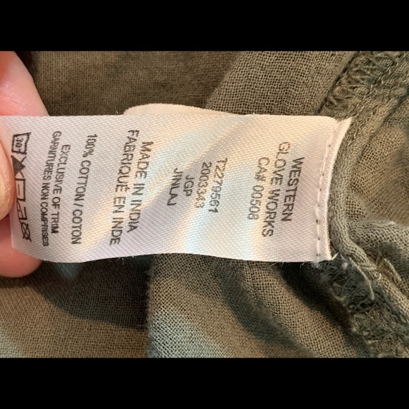 Olive green Jag blouse size large - Picture 6 of 7